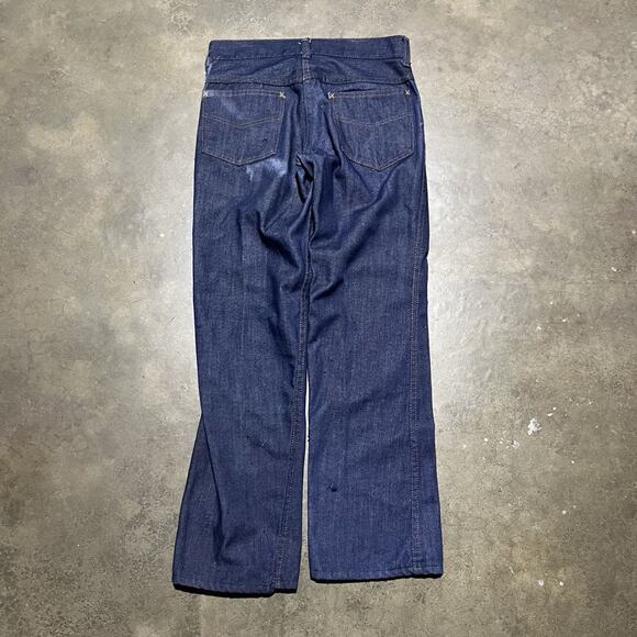 Vintage 70s Sears Perma-Prest Dark Wash Jeans 28x27 - Picture 3 of 4